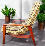 REFINISHED Mid Century Modern R.Huber Teak Scoop Lounge Chair 3