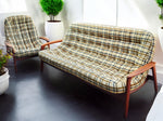 REFINISHED Mid Century Modern R.Huber Teak Scoop Sofa 3