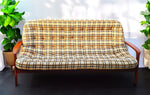 REFINISHED Mid Century Modern R.Huber Teak Scoop Sofa 1