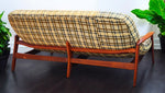 REFINISHED Mid Century Modern R.Huber Teak Scoop Sofa 7