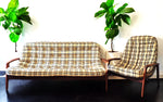 REFINISHED Mid Century Modern R.Huber Teak Scoop Sofa 9
