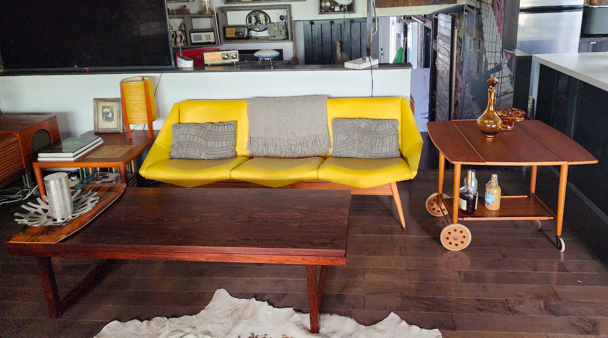 REFINISHED Swedish MCM Teak Bar Cart by Ove Blidberg 