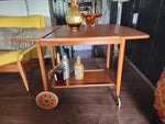 REFINISHED Swedish MCM Teak Bar Cart by Ove Blidberg 