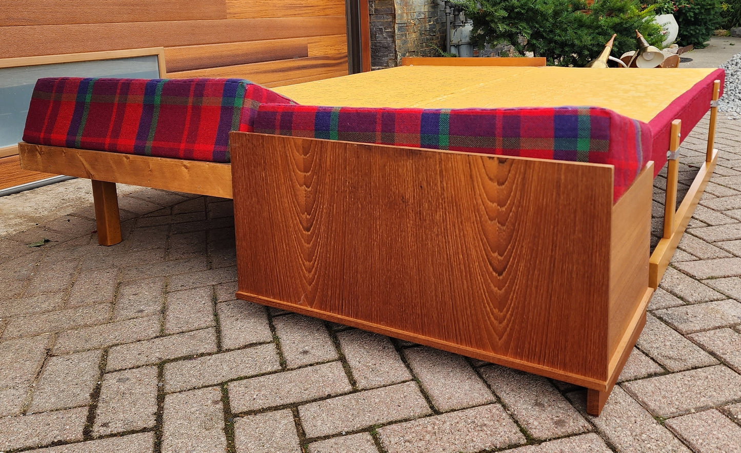 REFINISHED Mid Century Modern Teak Sofa - Bed by Hove Mobler