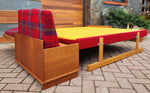REFINISHED Mid Century Modern Teak Sofa - Bed by Hove Mobler 7