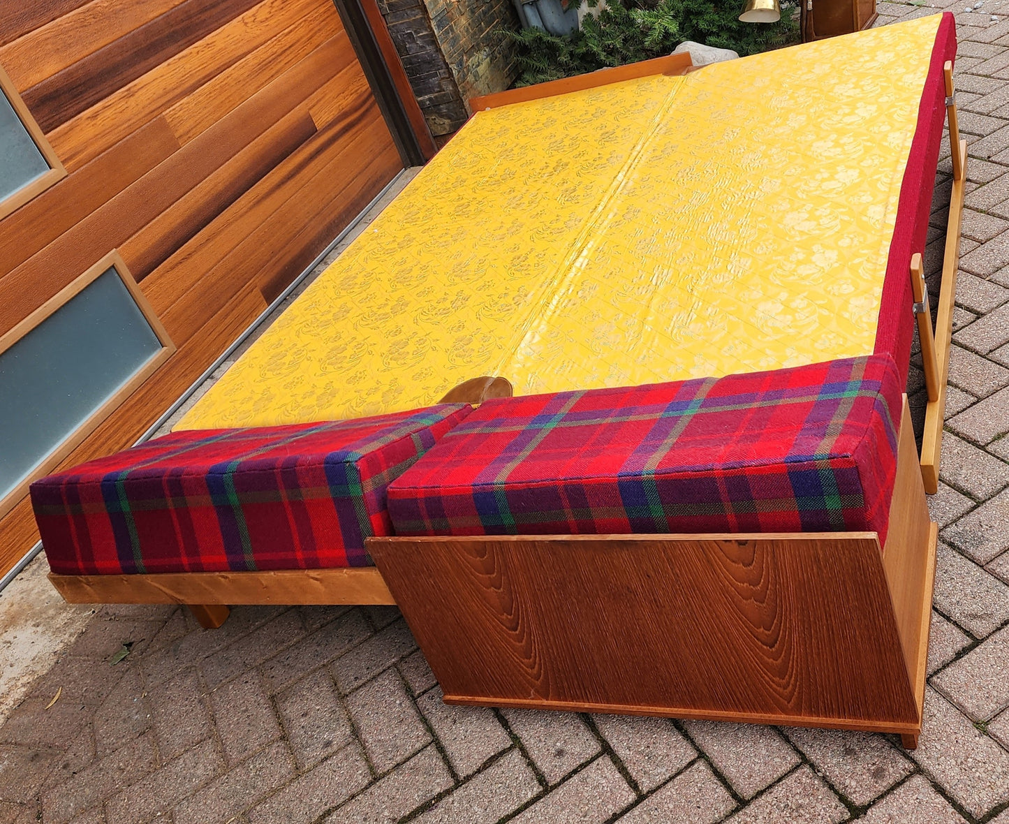 REFINISHED Mid Century Modern Teak Sofa - Bed by Hove Mobler