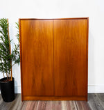 REFINISHED Mid Century Modern Teak Wardrobe or Gentleman's Chest 4 ft 2
