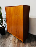 REFINISHED Mid Century Modern Teak Wardrobe or Gentleman's Chest 4 ft 4