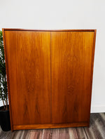 REFINISHED Mid Century Modern Teak Wardrobe or Gentleman's Chest 4 ft 7