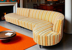 Mid Century Modern V. Kagan style 2-piece Curved Sectional Sofa, NEW FOAM 10