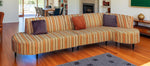 Mid Century Modern V. Kagan style 2-piece Curved Sectional Sofa, NEW FOAM 13
