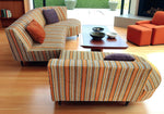 Mid Century Modern V. Kagan style 2-piece Curved Sectional Sofa, NEW FOAM 14