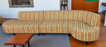 Mid Century Modern V. Kagan style 2-piece Curved Sectional Sofa, NEW FOAM 5