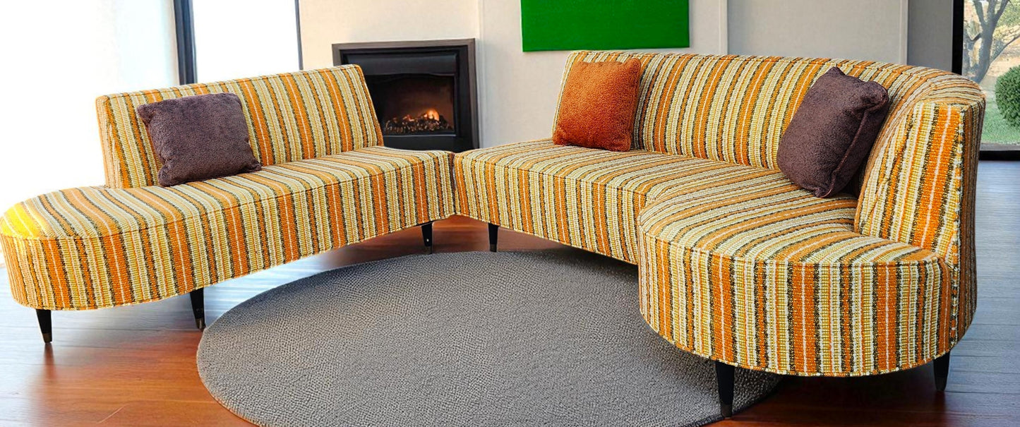 Mid Century Modern V. Kagan style 2-piece Curved Sectional Sofa