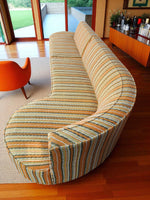 Mid Century Modern V. Kagan style 2-piece Curved Sectional Sofa, NEW FOAM 9