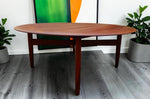 REFINISHED MCM SOLID Teak Coffee Table Round by Imperial D 39