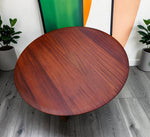 REFINISHED MCM SOLID Teak Coffee Table Round by Imperial D 39