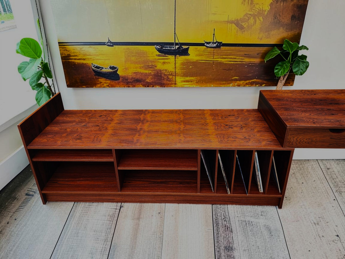 RESTORED Swedish MCM Modular Rosewood Stereo Media Console by T.Kempe