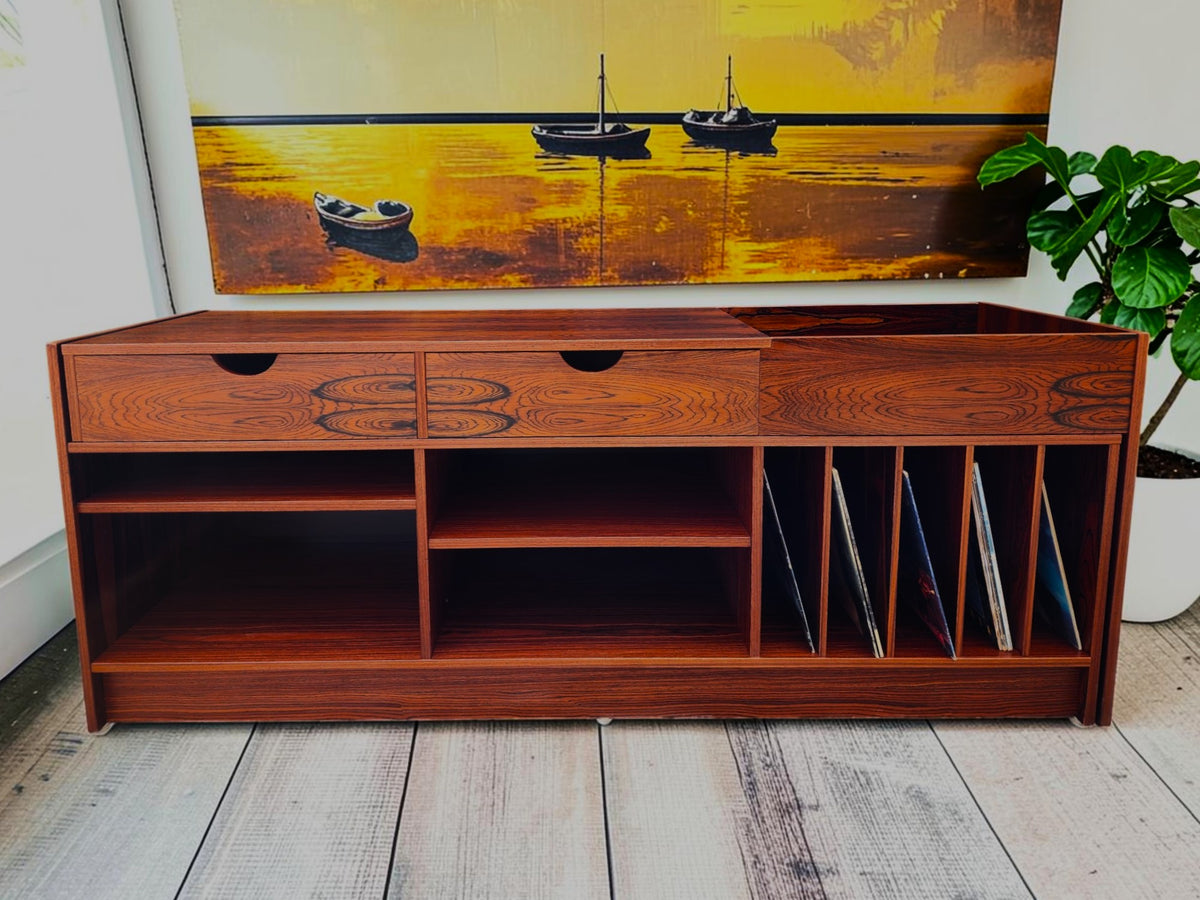 RESTORED Swedish MCM Modular Rosewood Stereo Media Console by T.Kempe