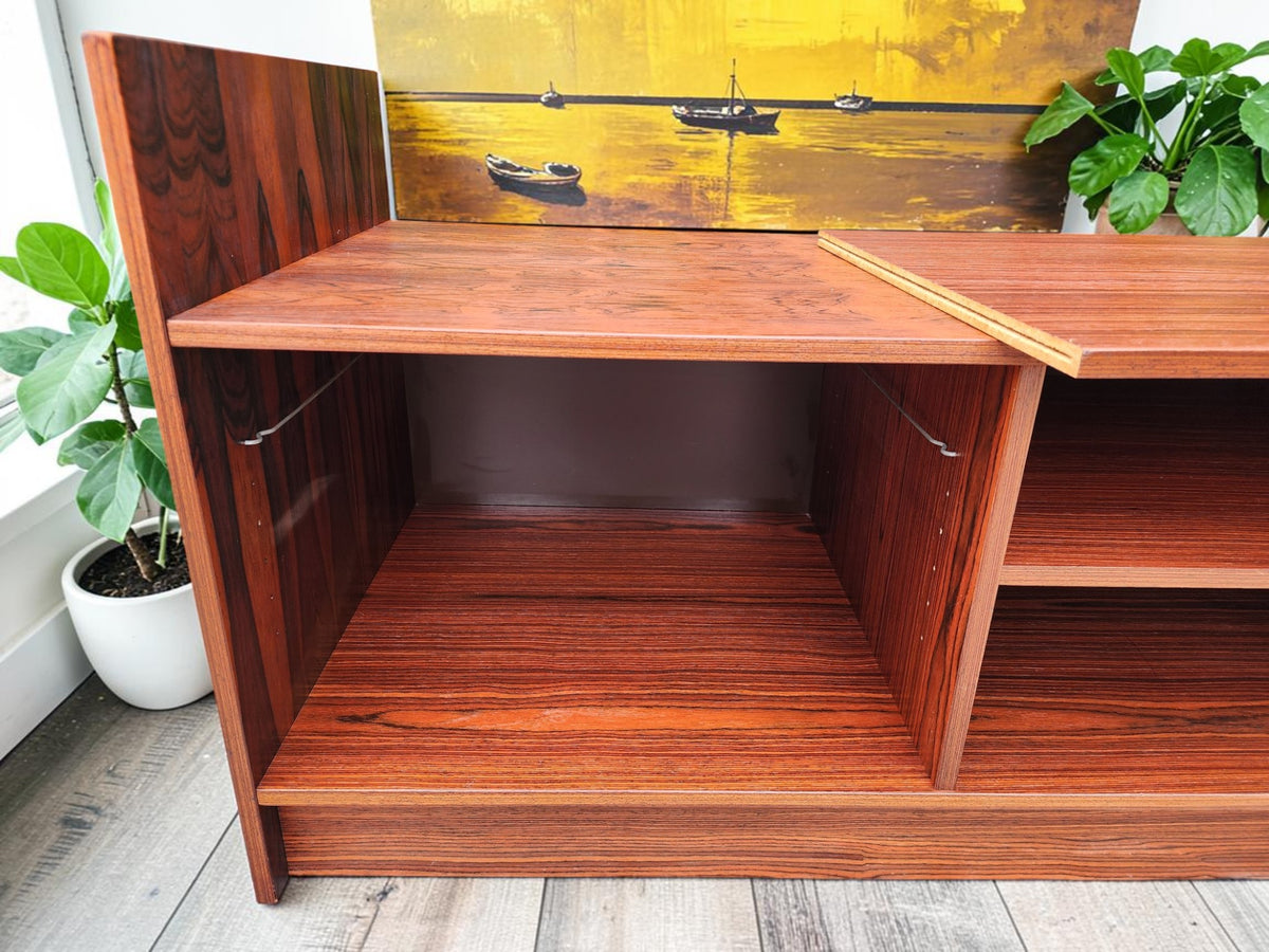 RESTORED Swedish MCM Modular Rosewood Stereo Media Console by T.Kempe