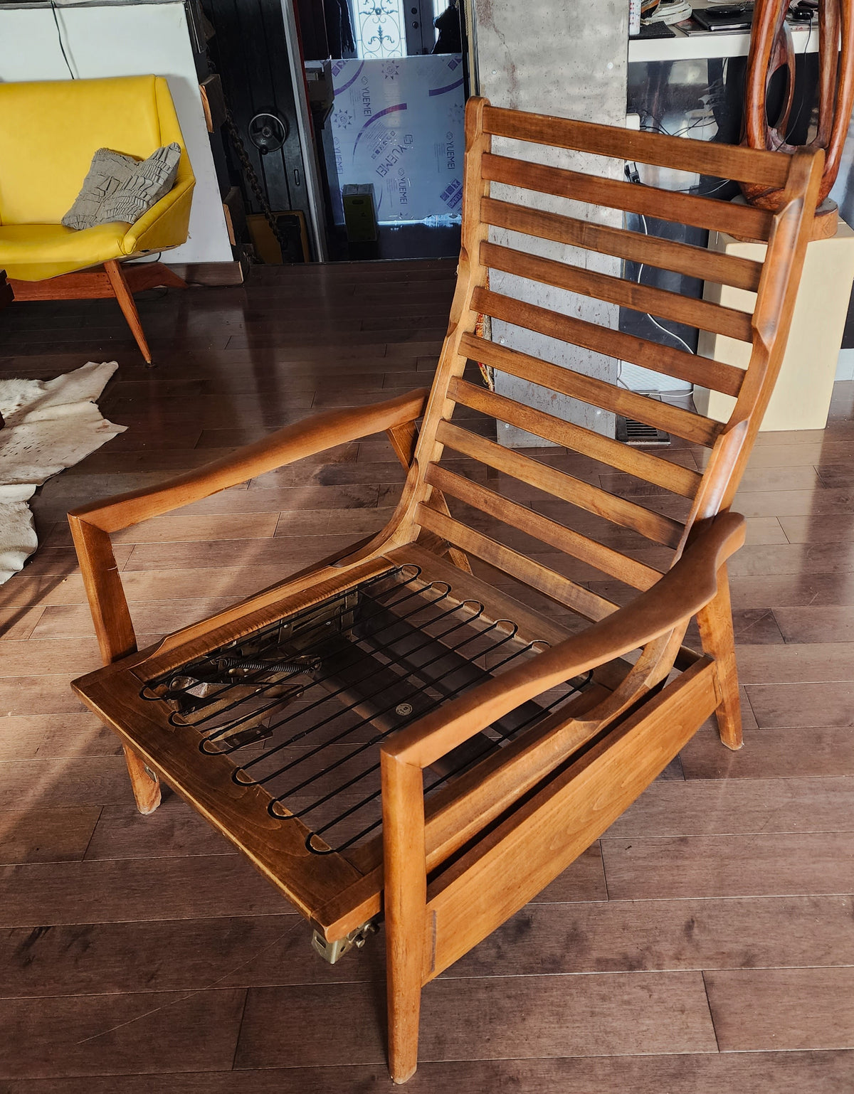 Choose Fabric***RESTORED Mid Century Modern Lounge Chair Reclining, will get NEW Cushions