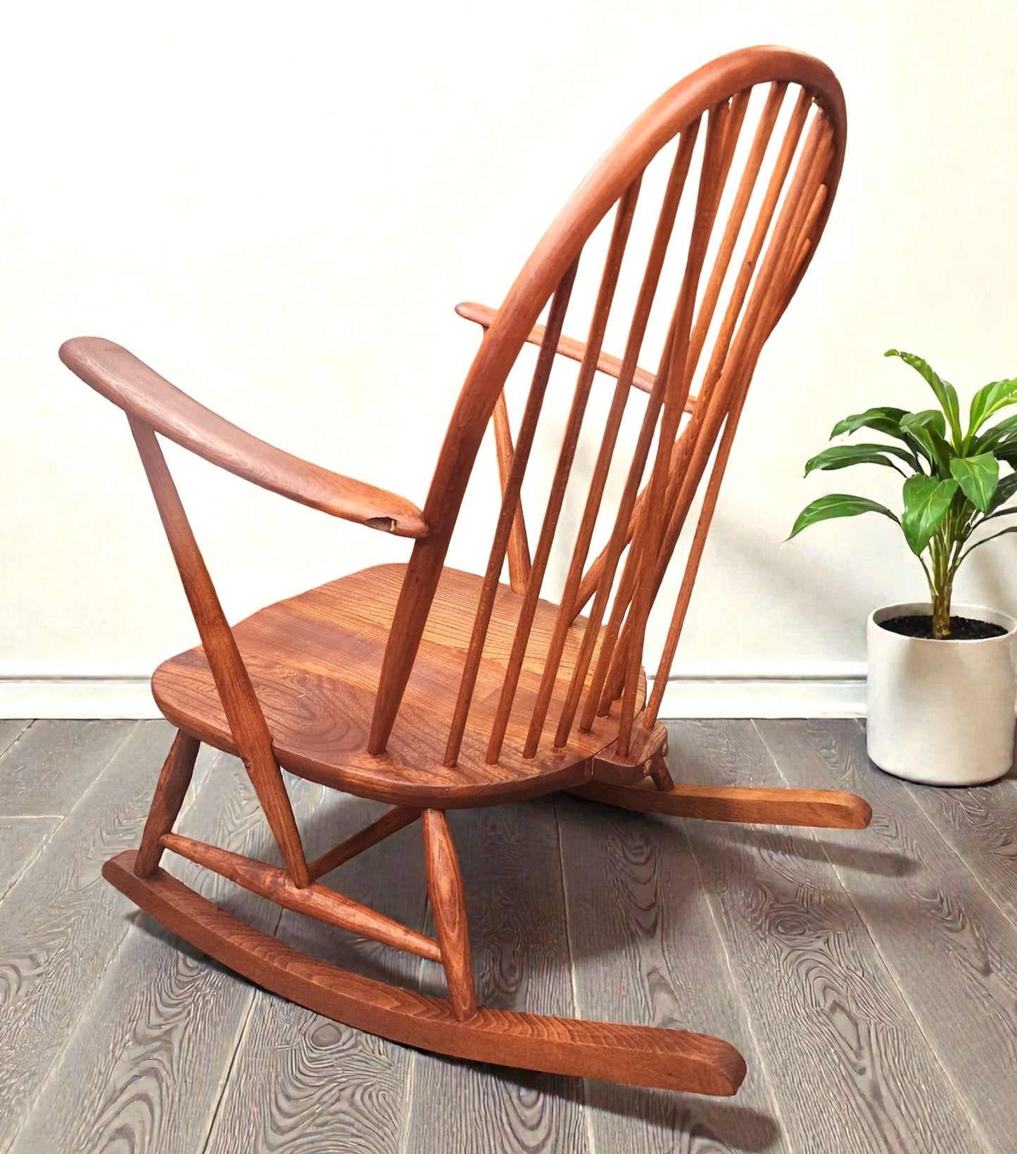 REFINISHED Mid Century Modern Elm Rocking Chair by Ercol