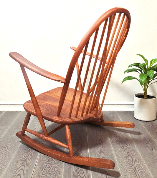 REFINISHED Mid Century Modern Elm Rocking Chair by Ercol