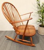REFINISHED Mid Century Modern Elm Rocking Chair by Ercol 11