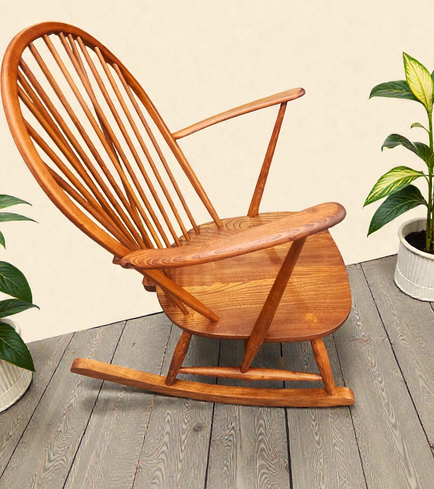 REFINISHED Mid Century Modern Elm Rocking Chair by Ercol