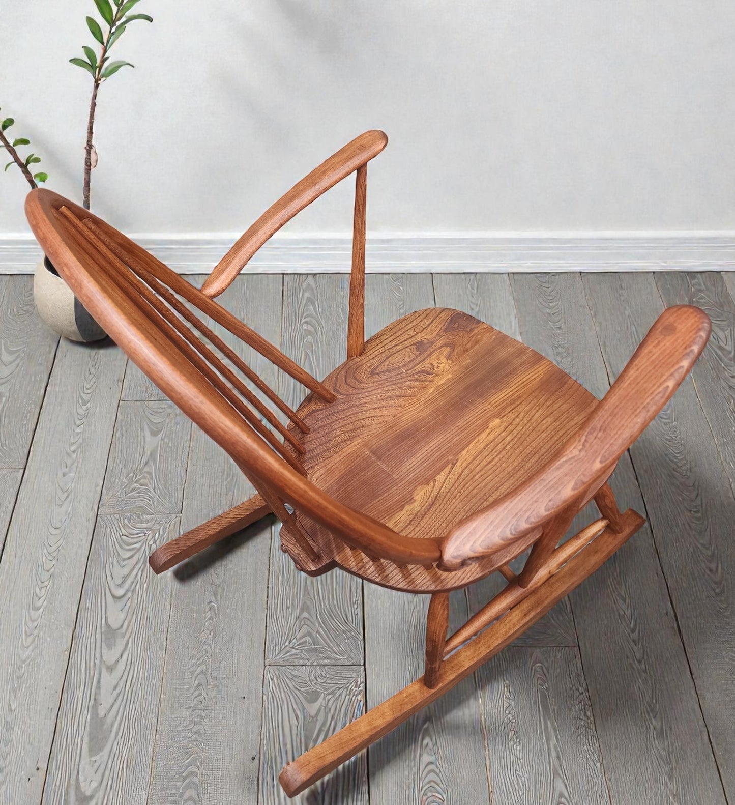 REFINISHED Mid Century Modern Elm Rocking Chair by Ercol