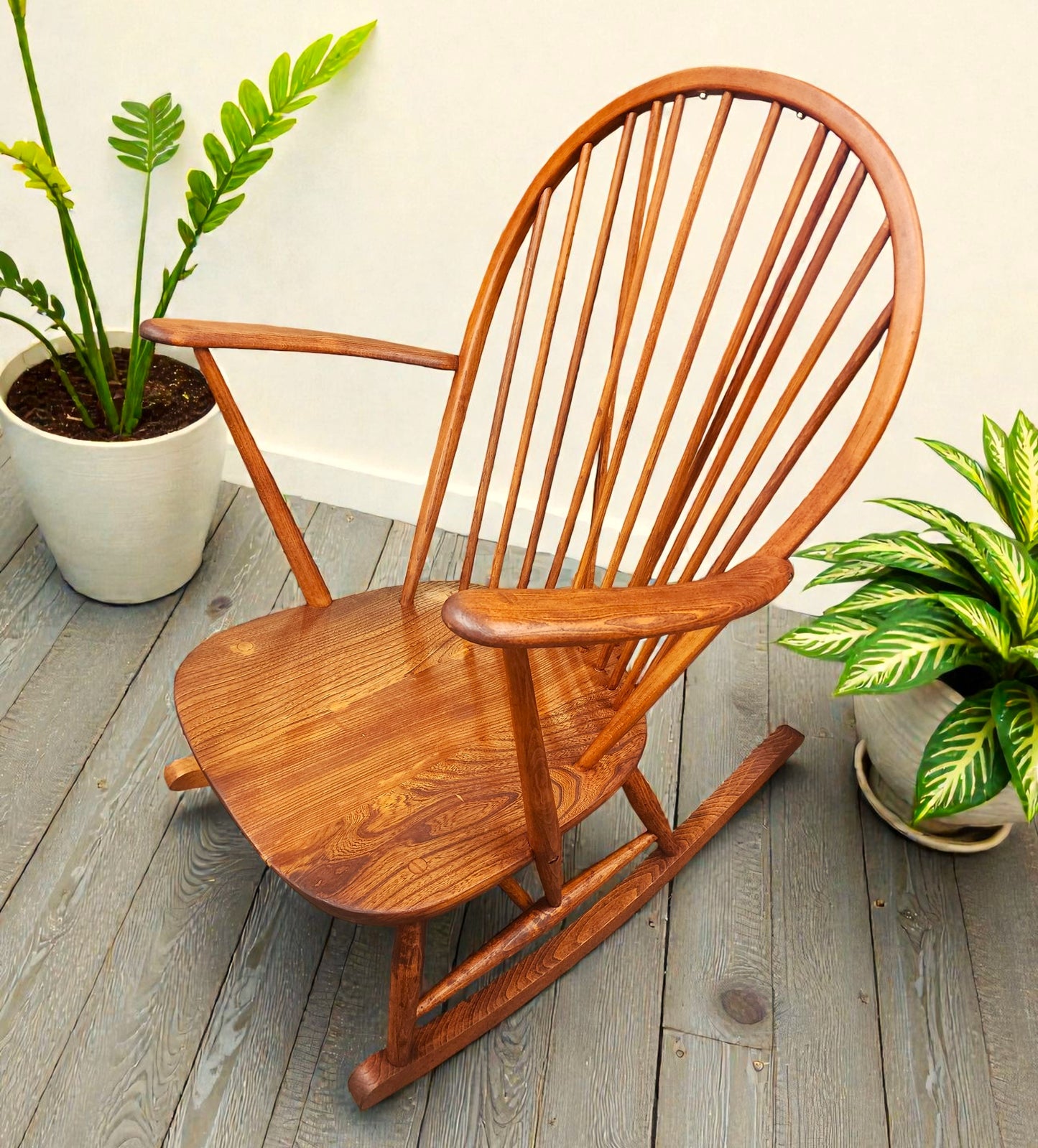 REFINISHED Mid Century Modern Elm Rocking Chair by Ercol