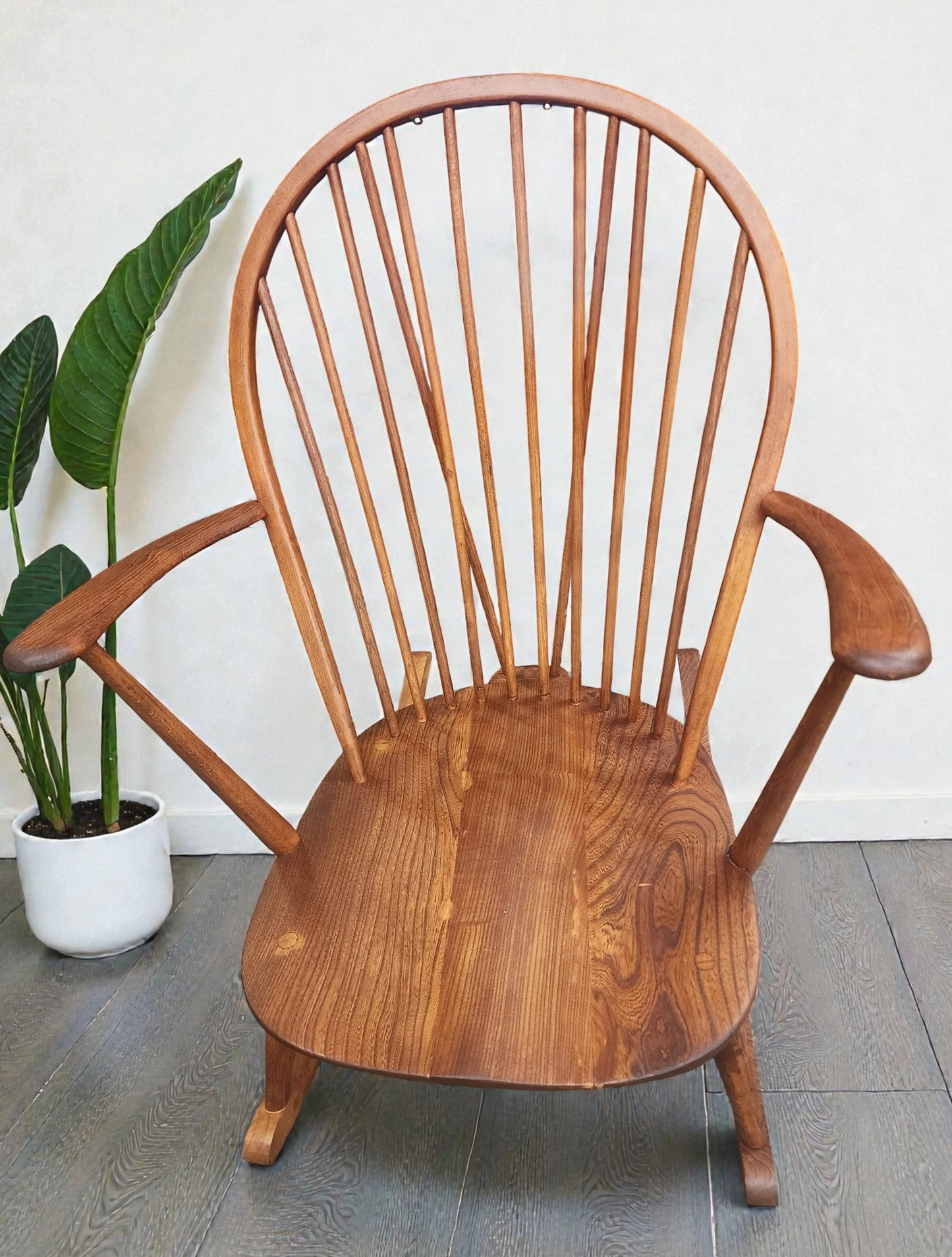 REFINISHED Mid Century Modern Elm Rocking Chair by Ercol