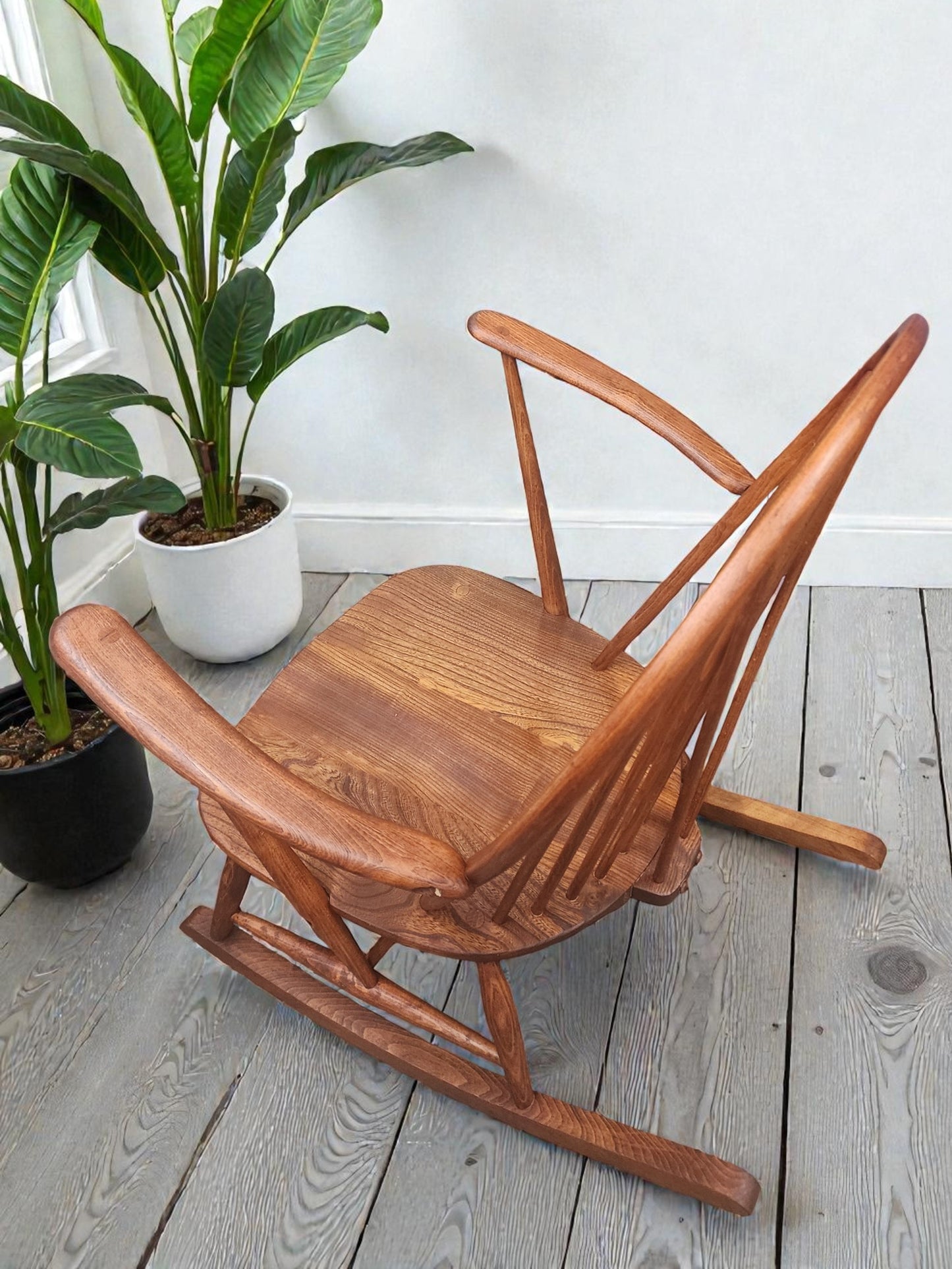 REFINISHED Mid Century Modern Elm Rocking Chair by Ercol
