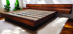 REFINISHED Mid Century Modern Rosewood Bed KING w Floating Nightstands 1