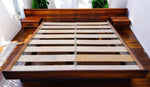 REFINISHED Mid Century Modern Rosewood Bed KING w Floating Nightstands 2