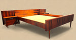 REFINISHED Mid Century Modern Rosewood Bed w Nightstands Queen 4