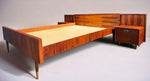 REFINISHED Mid Century Modern Rosewood Bed w Nightstands Queen 5