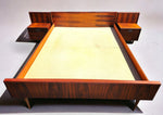 REFINISHED Mid Century Modern Rosewood Bed w Nightstands Queen 6