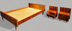 REFINISHED Mid Century Modern Rosewood Bed w Nightstands Queen 8