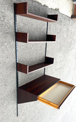 Mid Century Modern Rosewood Modular Wall Unit w Desk 5