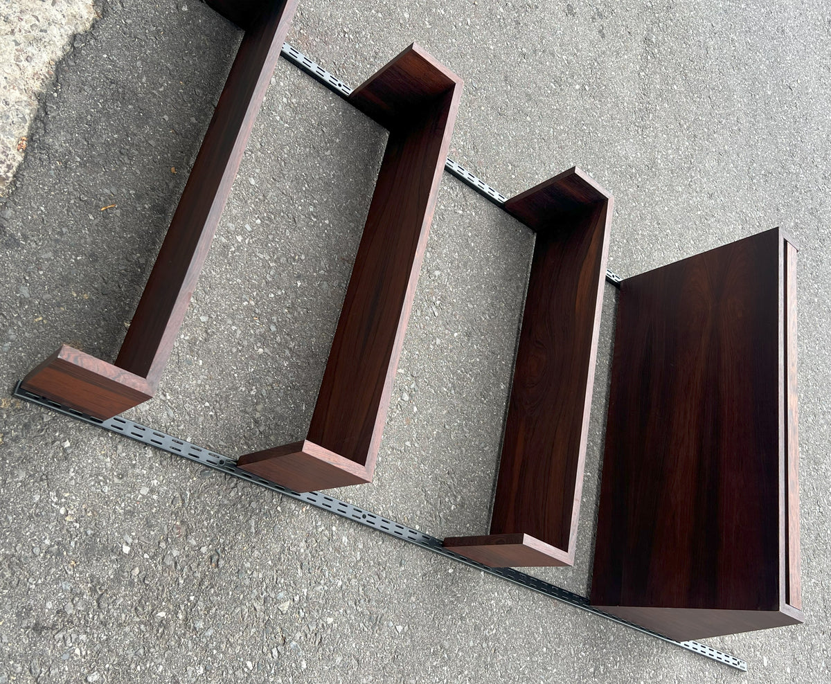 Mid Century Modern Rosewood Modular Wall Unit w Desk