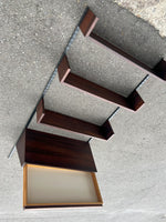 Mid Century Modern Rosewood Modular Wall Unit w Desk 6