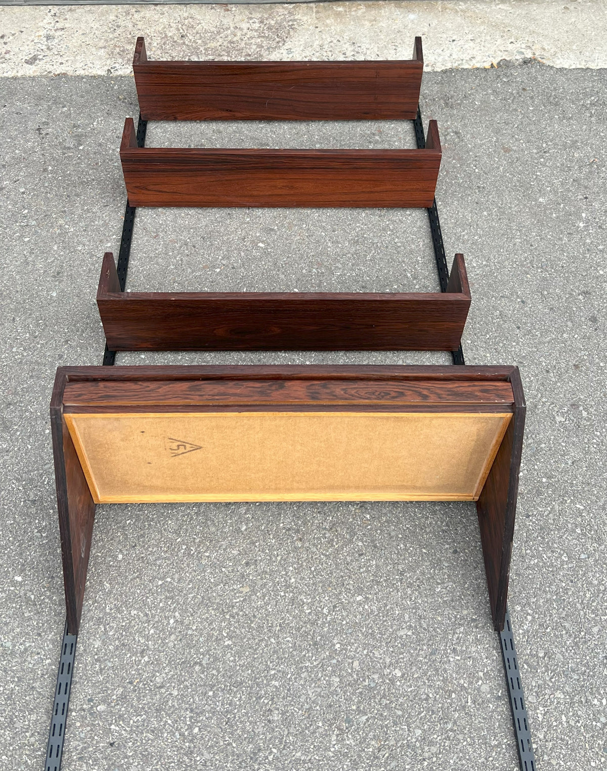 Mid Century Modern Rosewood Modular Wall Unit w Desk