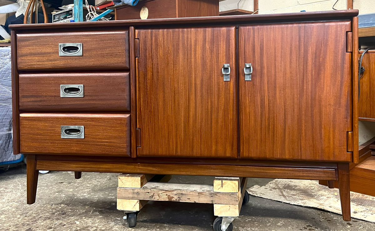 REFINISHED Mid Century Modern SOLID TEAK Buffet 54