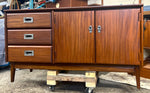 REFINISHED Mid Century Modern SOLID TEAK Buffet 54