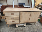 REFINISHED Mid Century Modern SOLID TEAK Buffet 54