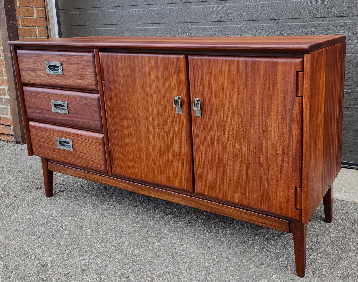 REFINISHED Mid Century Modern SOLID TEAK Buffet 54