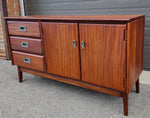 REFINISHED Mid Century Modern SOLID TEAK Buffet 54
