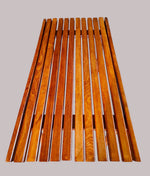 REFINISHED Mid Century Modern Teak Slatted Bench or Coffee Table 3 ft 2