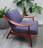 REFINISHED Danish Mid Century Modern Solid Afromosia Lounge Chair 11